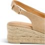 Castañer Canvas Sleehak Espadrilles met Open Neus Beige Dames - Thumbnail 4