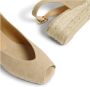 Castañer Canvas Sleehak Espadrilles met Open Neus Beige Dames - Thumbnail 6