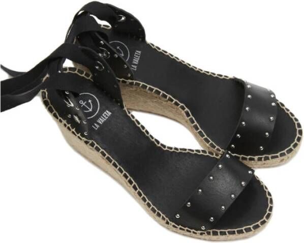 Castañer Elegante Sleehak Espadrilles Tina Model Black Dames