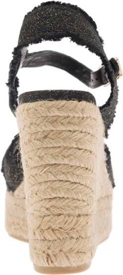 Castañer Elegante Zwarte Sleehak Sandalen