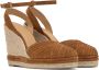 Castañer Bruine leren sleehakken met enkelband Brown Dames - Thumbnail 6