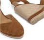 Castañer Bruine leren sleehakken met enkelband Brown Dames - Thumbnail 9