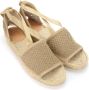 Castañer Beige Zool Sleehak Sandalen met Lurex Details Yellow Dames - Thumbnail 4