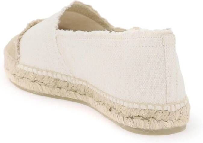 Castañer Espadrilles met Glitterfinish en Contrasterende Inzet White Dames