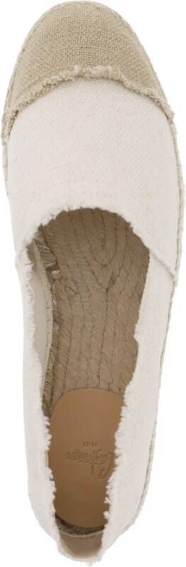 Castañer Espadrilles met Glitterfinish en Contrasterende Inzet White Dames