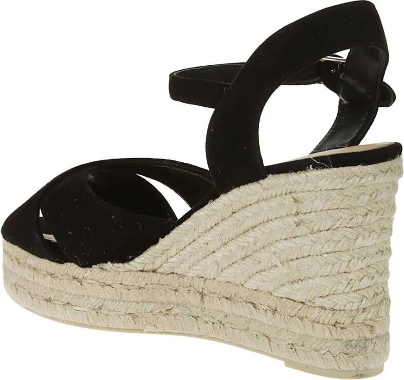 Castañer Espadrilles met Kruisdetail Black Dames