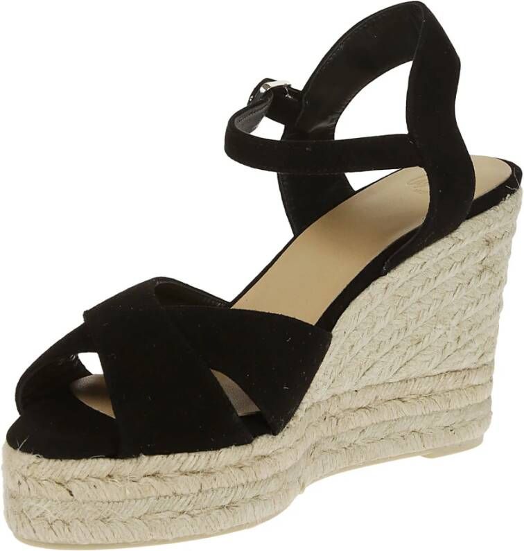 Castañer Espadrilles met Kruisdetail Black Dames