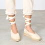 Castañer Gea -katoenen espadrilles met striksluiting en 2 cm hak. - Thumbnail 7