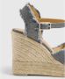 Castañer Gekruiste Band Donkergrijs Zilver Espadrille Gray Dames - Thumbnail 3