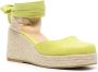 Castañer Gele Canvas Sleehak Sandalen Yellow Dames - Thumbnail 4