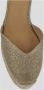 Castañer Rose Gouden Canvas Sleehak Espadrille Pink Dames - Thumbnail 10