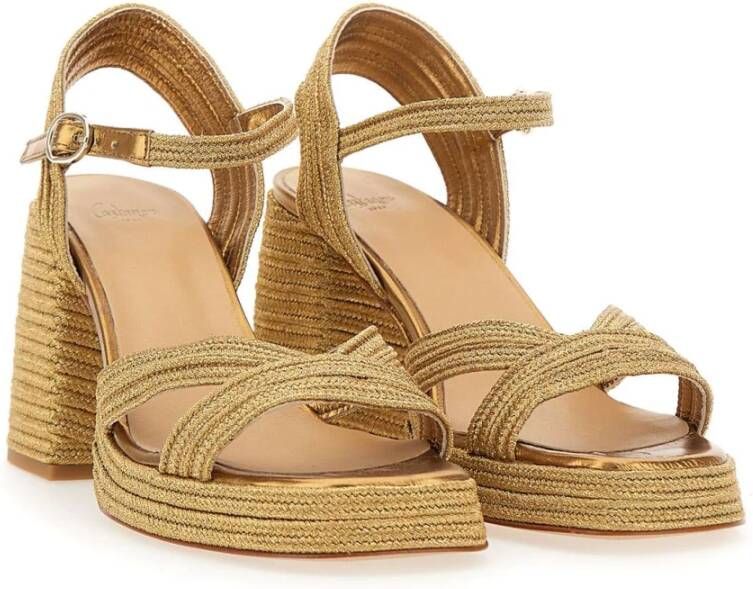 Castañer Gouden Hak Espadrilles voor Vrouwen Beige Dames