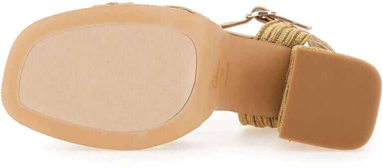 Castañer Gouden Hak Espadrilles voor Vrouwen Beige Dames