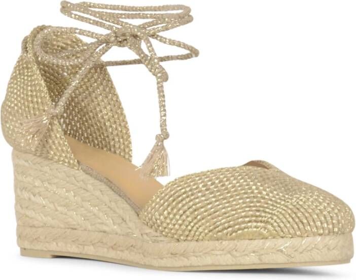Castañer Gouden platte schoenen Cora model