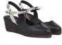 Castañer Gouden sleehak espadrilles handgemaakt in Spanje Black Dames - Thumbnail 3