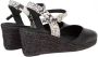 Castañer Gouden sleehak espadrilles handgemaakt in Spanje Black Dames - Thumbnail 4