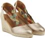 Castañer Groene Sleehak Espadrilles Beige Dames - Thumbnail 3