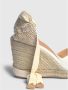 Castañer Witte Espadrille Sneakers met Enkelveters White Dames - Thumbnail 8