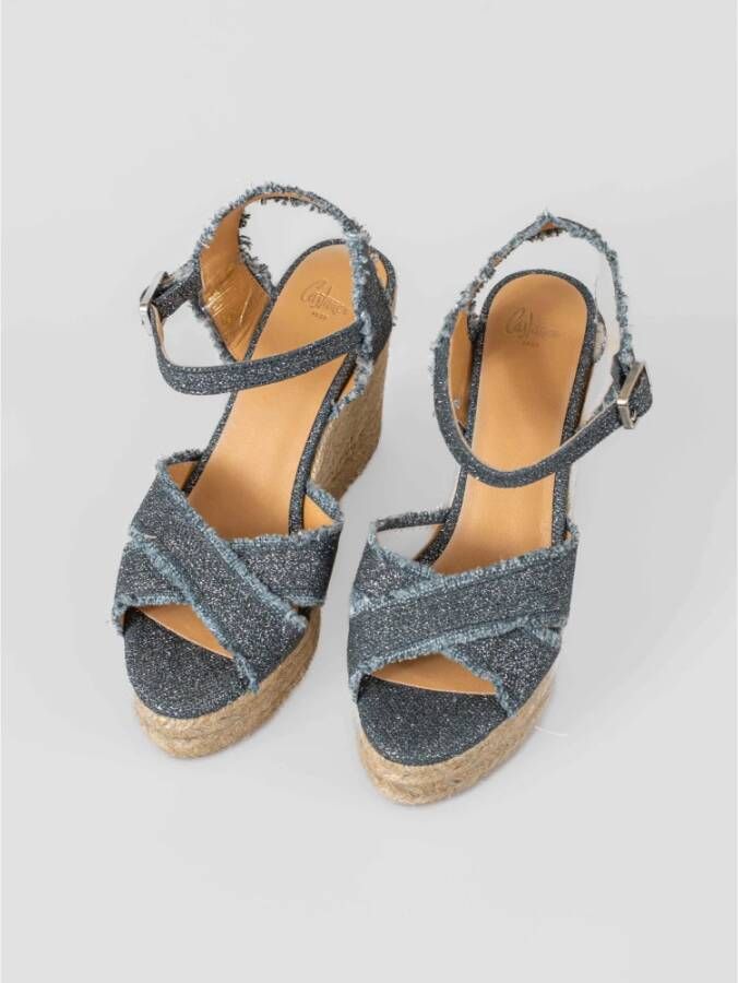 Castañer Handgemaakte Espadrilles met Open Teen Multicolor Dames