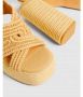 Castañer Fulvia raffia sandalen met enkelband met zij metalen gesp en 13 cm hak. Beige Dames - Thumbnail 11