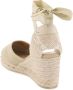 Castañer Handgemaakte Wedge Espadrilles met Lint Binden Blue Dames - Thumbnail 3