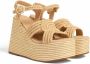 Castañer Handgeweven Natuurlijke Raffia Zomer Sandaal Beige Dames - Thumbnail 2