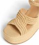 Castañer Handgeweven Natuurlijke Raffia Zomer Sandaal Beige Dames - Thumbnail 4