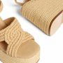 Castañer Handgeweven Natuurlijke Raffia Zomer Sandaal Beige Dames - Thumbnail 5