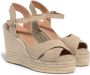 Castañer Cappuccino Canvas Sleehakken Verhoog Je Stijl Beige Dames - Thumbnail 9