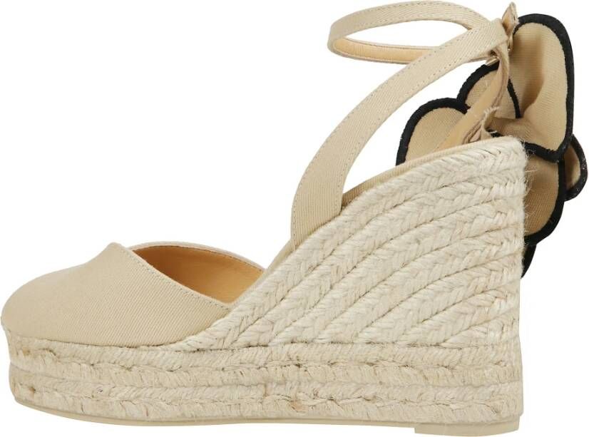 Castañer Hoge sleehak espadrilles met katoenen bovenwerk