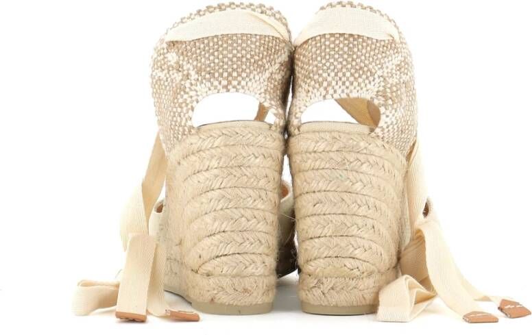 Castañer Ivory Espadrillas Platte Schoenen Beige Dames