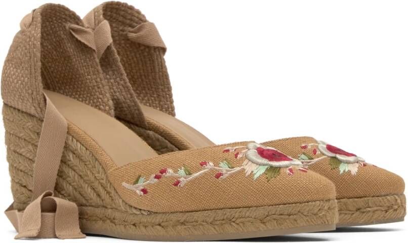 Castañer Joyce Etro T 8 273 · Platte Espadrille Beige Dames