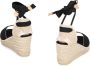 Castañer Jute wedge espadrilles met strikband Black Dames - Thumbnail 10
