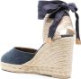 Castañer Handgemaakte sleehak espadrilles met lint Blue Dames - Thumbnail 4