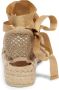 Castañer Beige Zool Sleehak Sandalen met Lurex Details Yellow Dames - Thumbnail 6