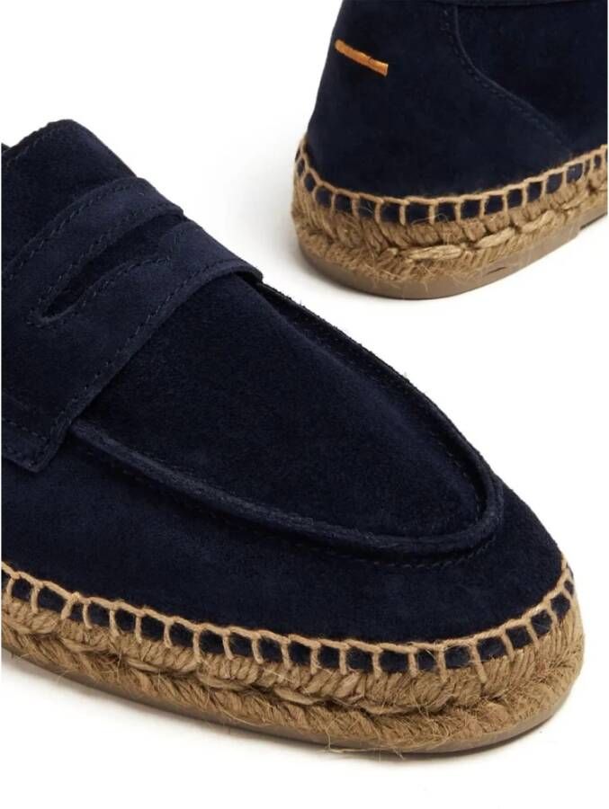 Castañer Marineblauwe Suède Espadrille Mocassin