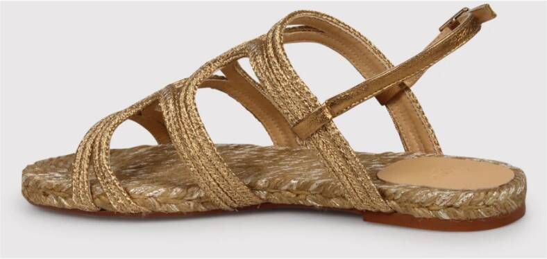 Castañer Metallic Handgemaakte Geweven Sandalen