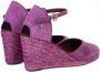 Castañer Paarse Suède Espadrilles met Sleehak Purple Dames - Thumbnail 3