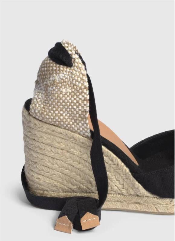 Castañer Zwarte Espadrille Sneakers met Enkelveters Black Dames - Foto 7