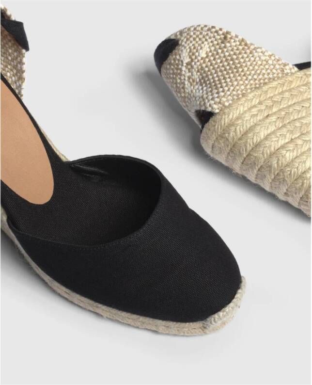 Castañer Zwarte Espadrille Sneakers met Enkelveters Black Dames - Foto 9