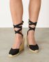 Castañer Zwarte Espadrille Sneakers met Enkelveters Black Dames - Thumbnail 10