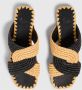 Castañer Prado slipper van raffia met schapenleren details - Thumbnail 12