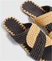 Castañer Prado slipper van raffia met schapenleren details - Thumbnail 14