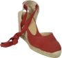 Castañer Carina 8 002 Sleehak Espadrilles Red Dames - Thumbnail 10