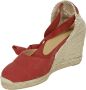 Castañer Carina 8 002 Sleehak Espadrilles Red Dames - Thumbnail 12