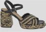 Castañer Geweven Raffia Kruisband Sandalen Beige Dames - Thumbnail 3