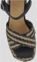 Castañer Vicen sandalette van raffia met kalfsleren details - Thumbnail 8