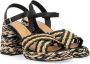 Castañer Raffia Sandaal Hoge Hak Stijlvol Multicolor Dames - Thumbnail 2