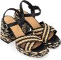 Castañer Raffia Sandaal Hoge Hak Stijlvol Multicolor Dames - Thumbnail 4