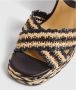 Castañer Vicen sandalette van raffia met kalfsleren details - Thumbnail 13